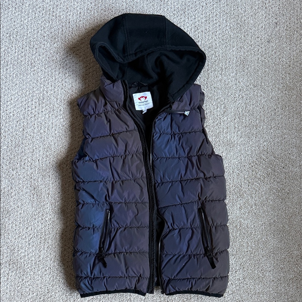 Appaman Purple Iridescent Puffer‎ Vest with Hood